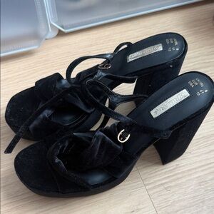 Primark Black Velvet Heels